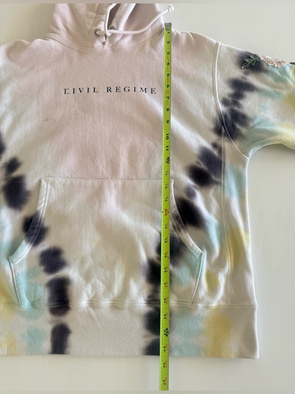 Civil Regime x Champion Rose Floral Tie Dye Pastel Hoodie Darc Sport Medium - Picture 11 of 11